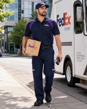 FedEx Stan Herman Navy Cargo Work Uniform Pants 44R x 30